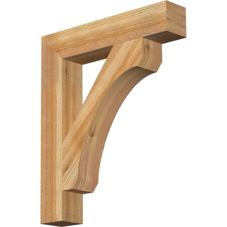 Ekena Millwork Legacy Block Rough Sawn Bracket, Western Red Cedar, 4"W x 22"D x 26"H BKT04X22X26LEC05RWR